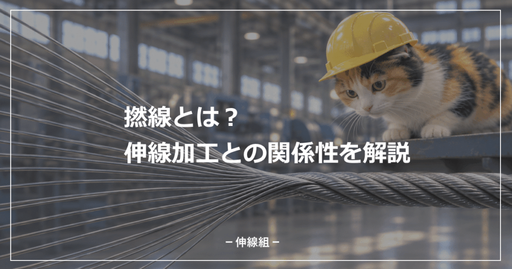 撚線と伸線加工の関係性について解説する記事のアイキャッチ画像