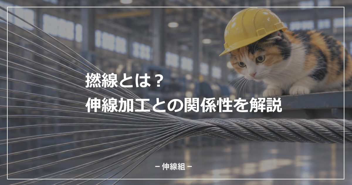 撚線と伸線加工の関係性について解説する記事のアイキャッチ画像